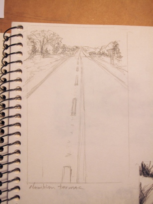 Endless road-travel sketch~Namibia portfolio