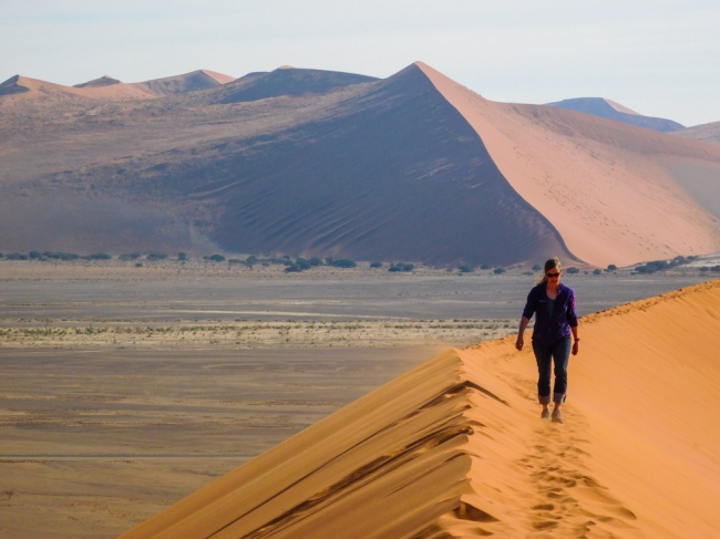 T making footprints in another world. Sossusvlei~Namibia