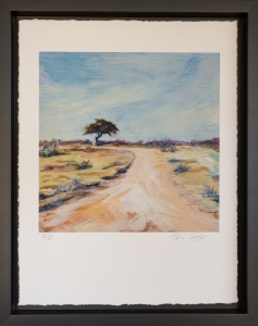 Bright Road - Etosha, framed print
